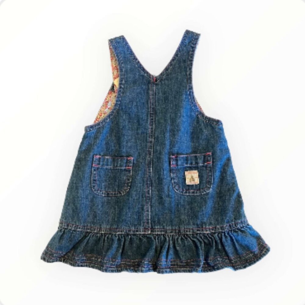 Baby Gap Girls Denim Overall Dress - Size 12-18 Months (119-1) - Picture 2 of 2